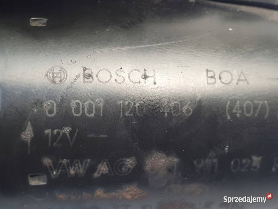ROZRUSZNIK VW Golf V 14 16v BUD bosch 0001120406 osobowe Układ elektryczny silnika