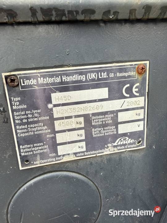 Wózek widłowy LINDE H45D z obrotnica 360 st i Przeworsk sprzedam