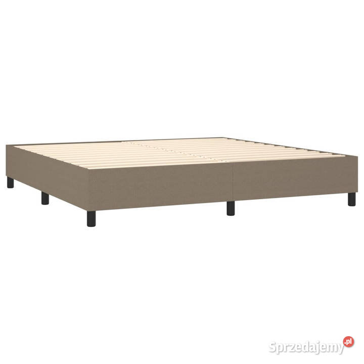 Łóżko kontynentalne z materacem taupe tkanina 200cm Warszawa