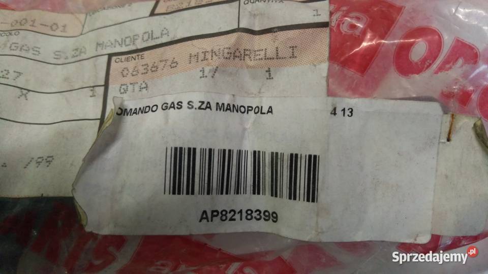 Manetka rollgaz rollgas ORGINAŁ Aprilia SONIC 50 Manetki Bielsk Podlaski