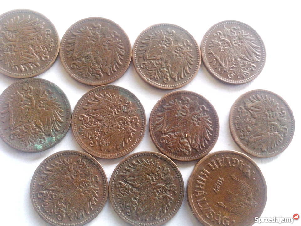 Monety 1 2 10 20 heller Filler Austria Austro Gorlice