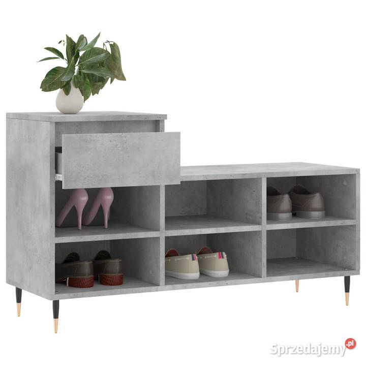 Szafka na buty szarość betonu 102x36x60 WM831360 Na buty Warszawa