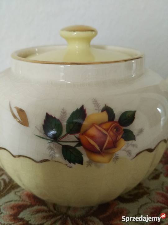 Angielska porcelana dzbanek do herbaty żółte Gorlice