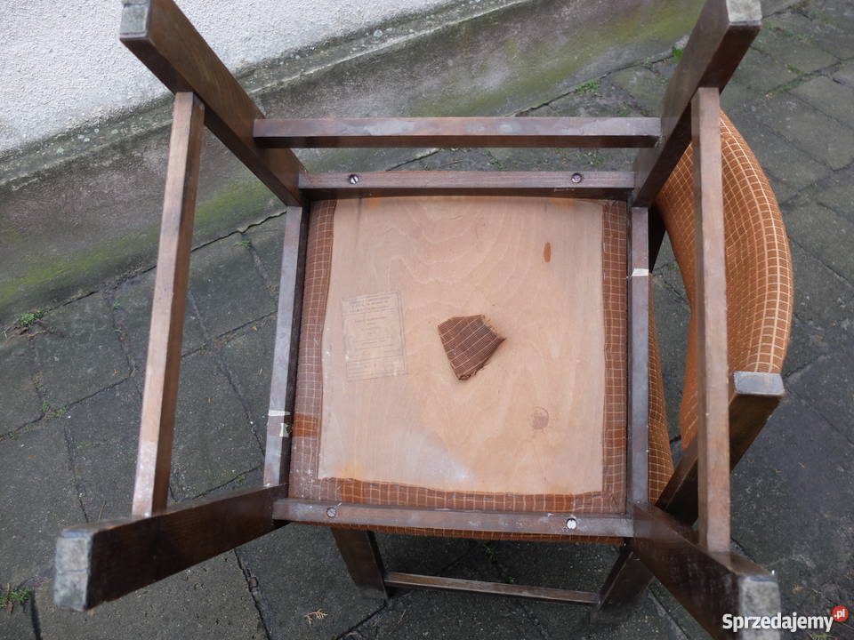 Krzesła tapicerowane z epoki PRL model Nysa z 45cm Kościan sprzedam