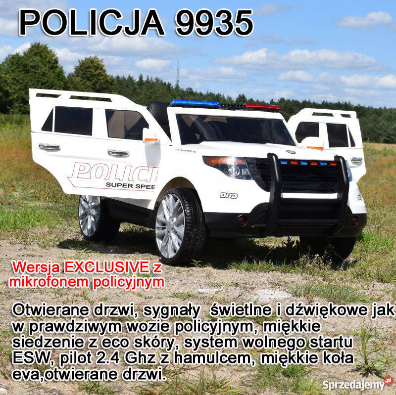 MEGA POLICJA Z MEGAFONEM I RADIEM MIĘKKIE