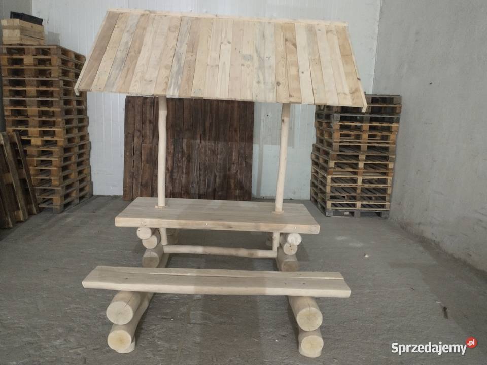 Stół z bali pod dachem łódzkie Sieradz sprzedam