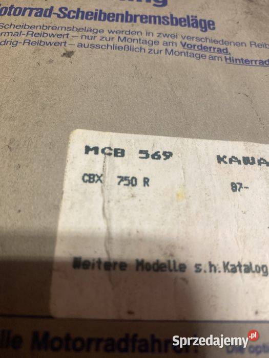 Honda CBX 750 R klocki hamulcowe C571 Poznań