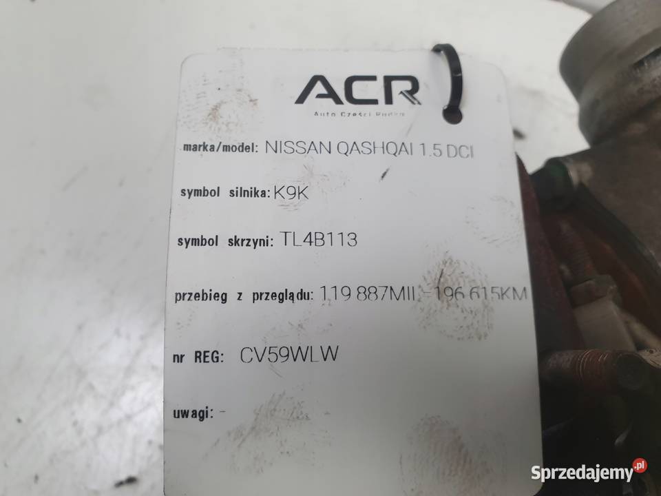 Nissan Qashqai J10 15 DCI TURBOSPRĘŻARKA turbo lubelskie Janów