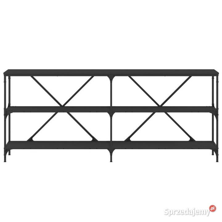 Stolik konsolowy czarny 180x30x75 materiał Warszawa