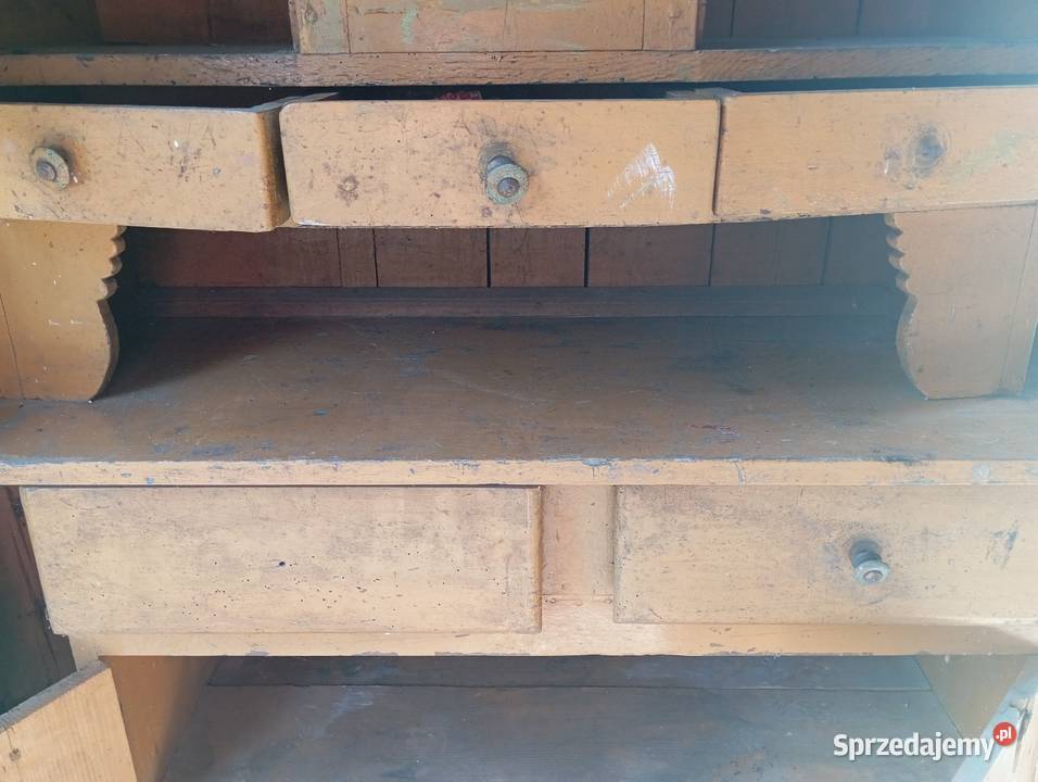 Kredens drewniany PRL vintage do renowacji Białobrzegi