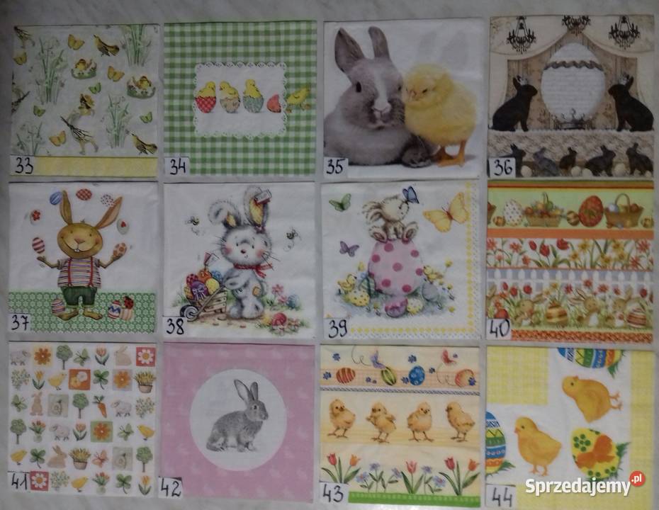 Serwetki decoupage Wielkanoc zestaw B Laskowiec