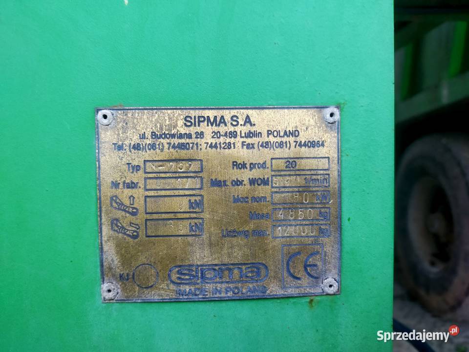 Rozrzutnik obornika Tandem Sipma 12t Piotrków Trybunalski