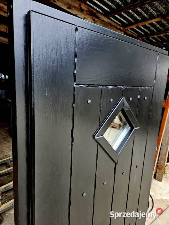 Drzwi DŁUGOSZ drewniane zewnętrzne wejściowe Wrocław sprzedam