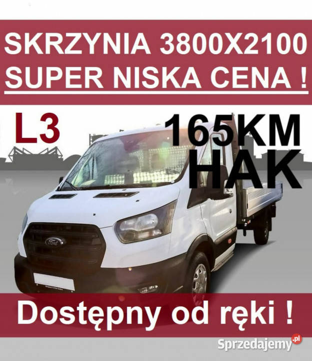 Ford Transit Skrzynia L3 3800 x 2100 165 Niska klimatyzacja Szczecinek