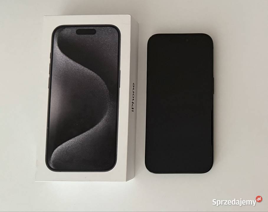IPhone 15 pro 256 GB Tytan czarny Szkło dolnośląskie Bolesławiec sprzedam
