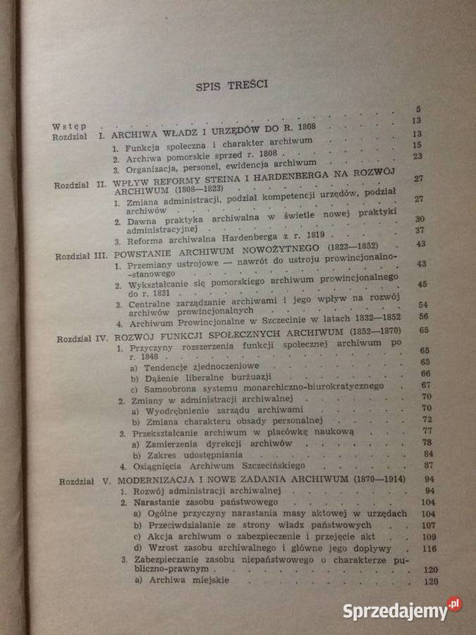 3511 Z Dziejów Służby Archiwalnej W Latach 1908 Szczecin
