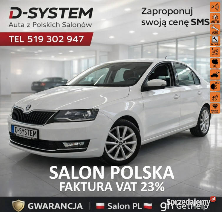 koda RAPID 2019 Salon Polska 1Właściciel Style 4/5 Białystok