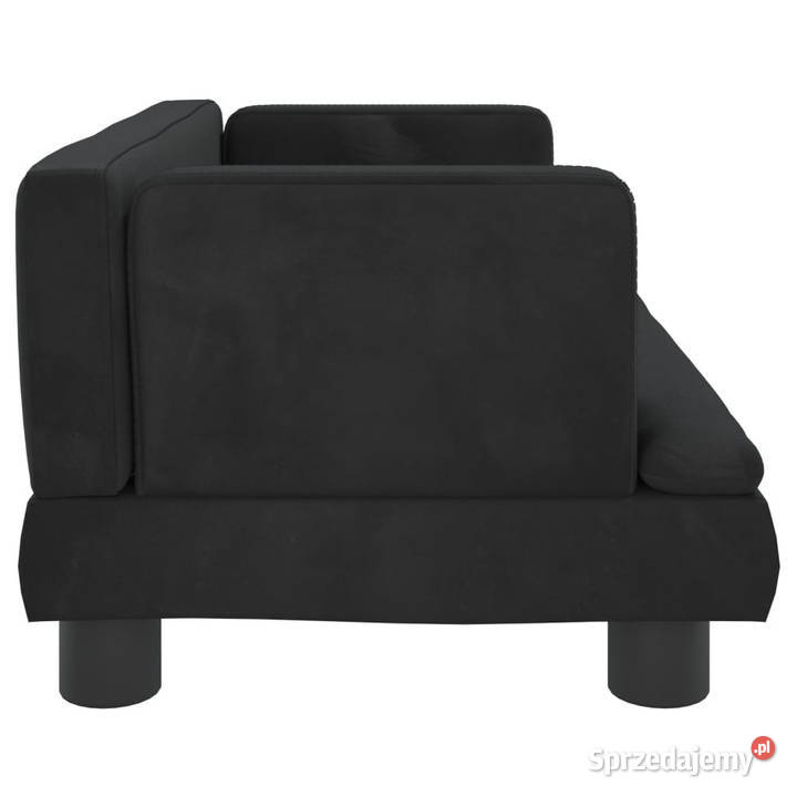 Sofa dzieci czarna 60x40x30 aksamit WM3196321 mazowieckie Warszawa sprzedam