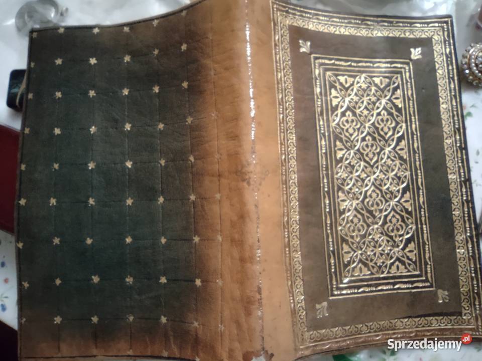 Arabska okładka na książkę wytłaczana skóra Gniezno