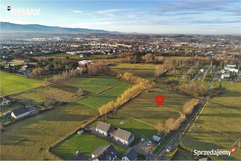Duża działka usługowa w Komorowicach Krakowskich 4868m2 śląskie Bielsko-Biała
