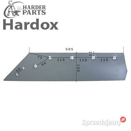 Lemiesz 300ha HARDOX 930411200L części do pługa Rolnictwo Suwałki