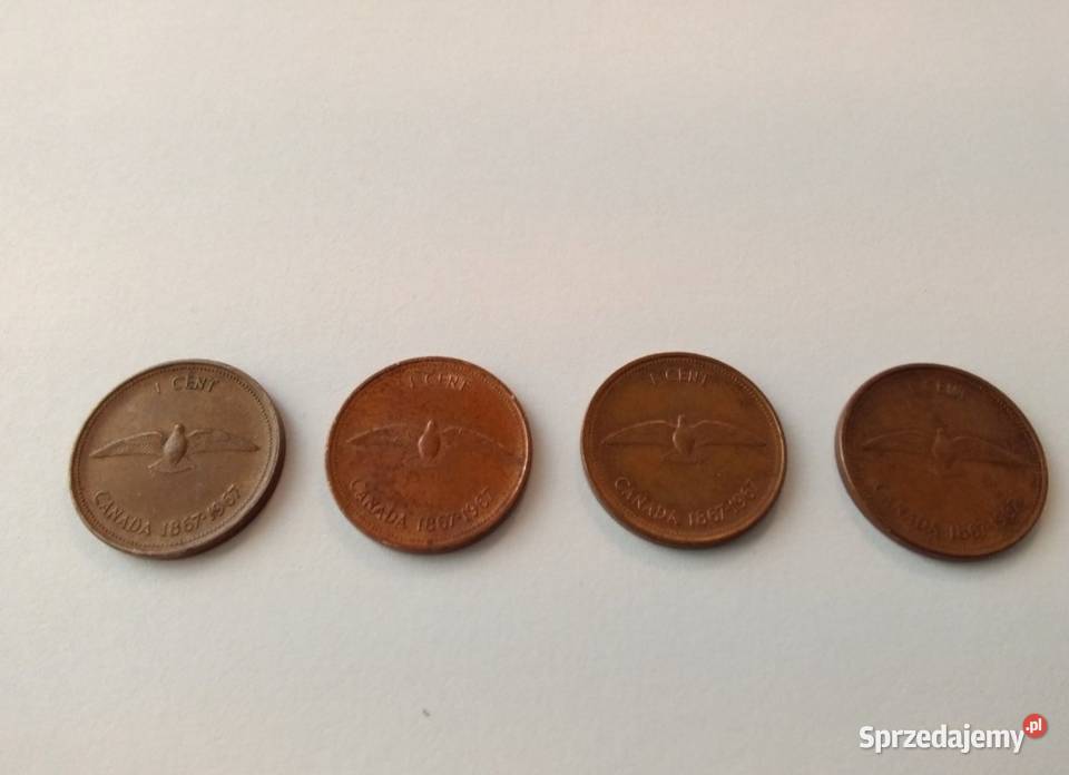 1 Cent Canada 1967r 100 Lat Kanada Gołąb Mewa mazowieckie Radom
