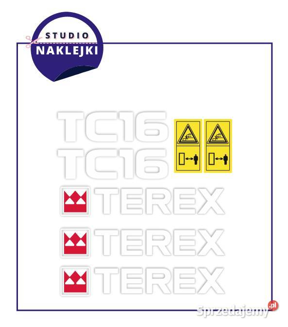 Naklejki minikoparka TEREX TC 10 16 19 25 29 37 Oleśnica