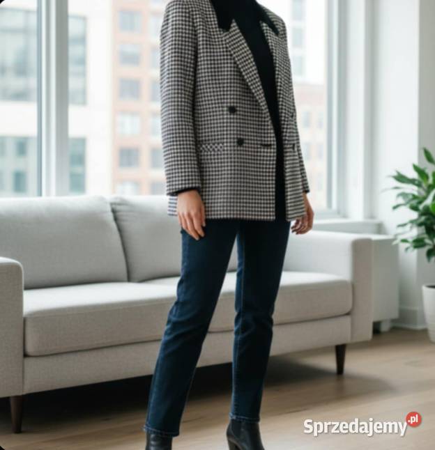 Żakiet damski w kratkę 2XL4416 Siedlce