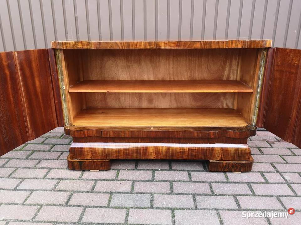 Komoda ARTDECO Orzech Niska Stara Antyk Politura wielkopolskie Swarzędz