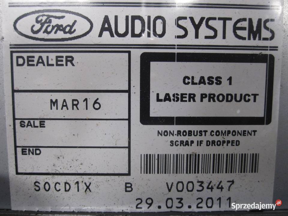 FORD KUGA MK1 I 11r radio CD VP6M2F18C821 Sprzęt audio fabryczny Kielce