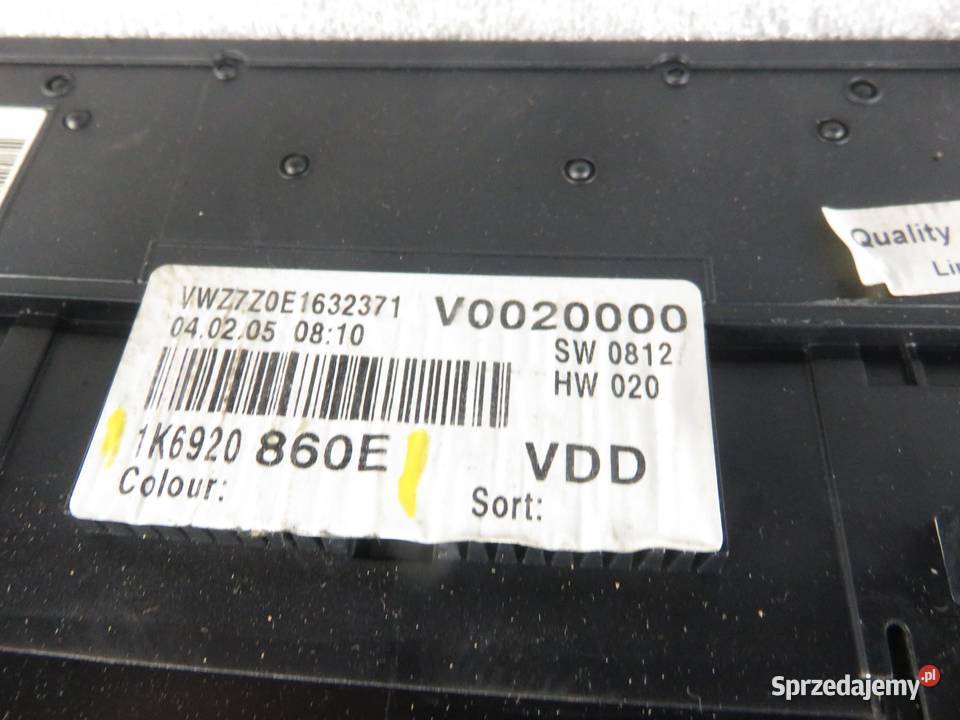 LICZNIK VW GOLF V 20 GTI 1K6920860E sprzedam