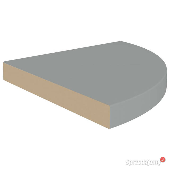 Narożne półki ścienne 4 szare 35x35x38 MDF Warszawa