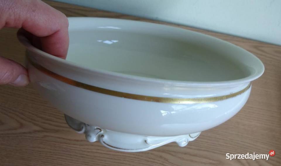 Stara Miska Porcelanowa Ecru Fabryka Frstenberg odcienie żółtego Poznań sprzedam