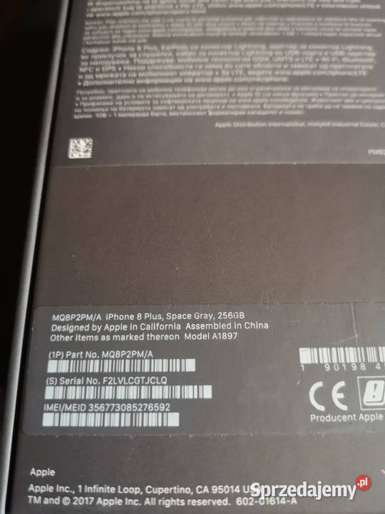 Iphone 8 Plus Space Gray 256GB małopolskie