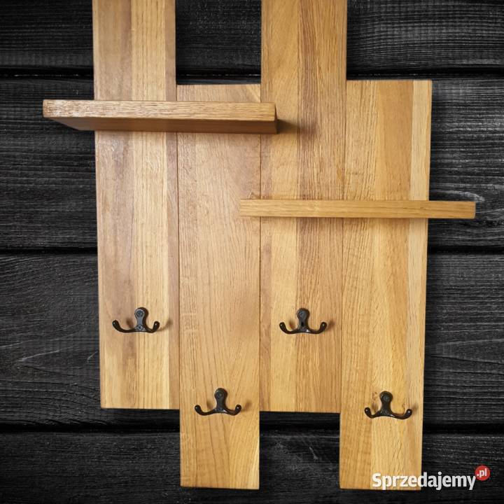 Wieszak drewniany loft wiszący na ścianę na Pszczyna