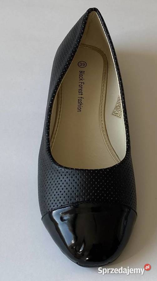 Czarne baleriny połysk rozmiar 37 BAL9 skóra ekologiczna Żyrardów