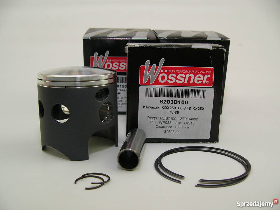TŁOK komplet tłokowy WOSSNER 7094 mm KDX 250 KX Zabrze sprzedam