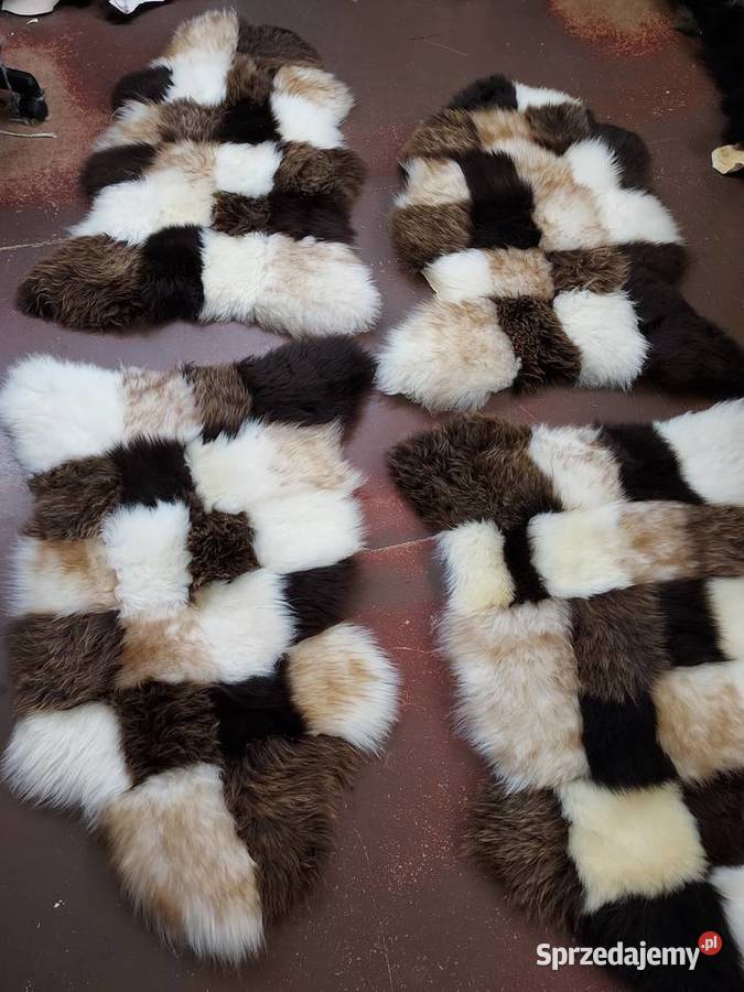Skóra Owcza Naturalna Kratka Szachownica Szaflary