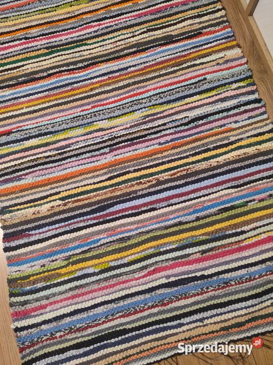 Nowy bawełniany chodnik rękodzieło 140x74 Suwałki