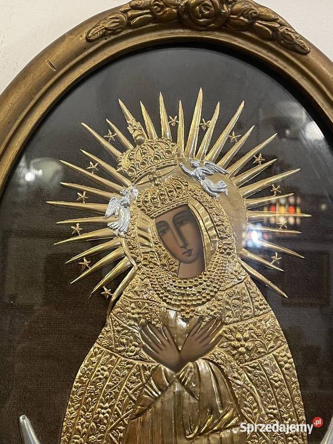 Ikona Matki Boskiej Ostrobramskiej pozłacana małopolskie sprzedam