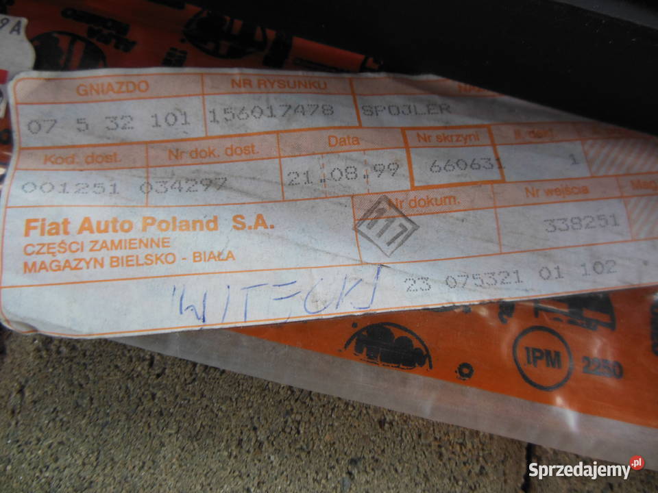 156017478 ALFA ROMEO 166 V1 SPOJLER DOLNY osobowe Kozy