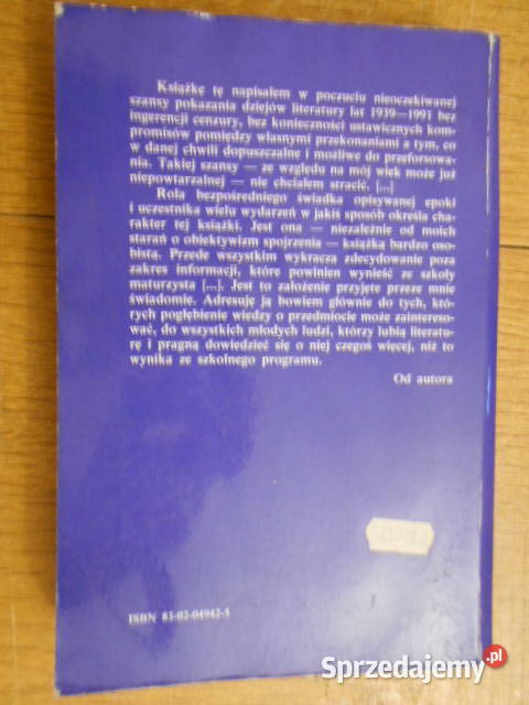 Ryszard Matuszewski Literarua polska 19391991 Podręczniki Parczew sprzedam