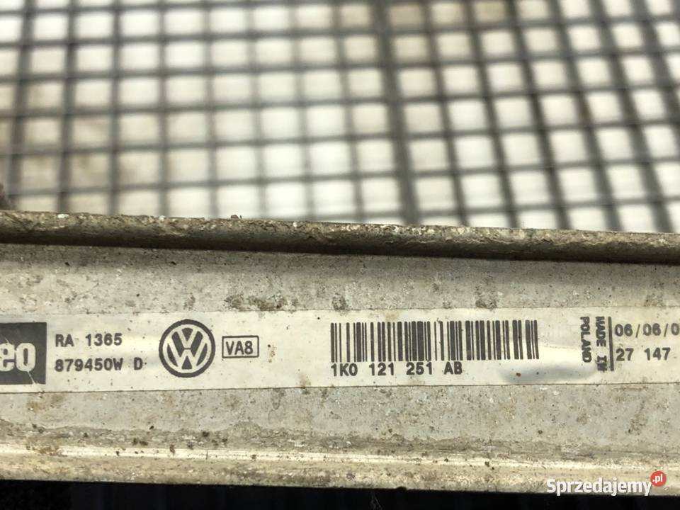 CHŁODNICA WODY VW PASSAT B6 20 200 1K0121251AB