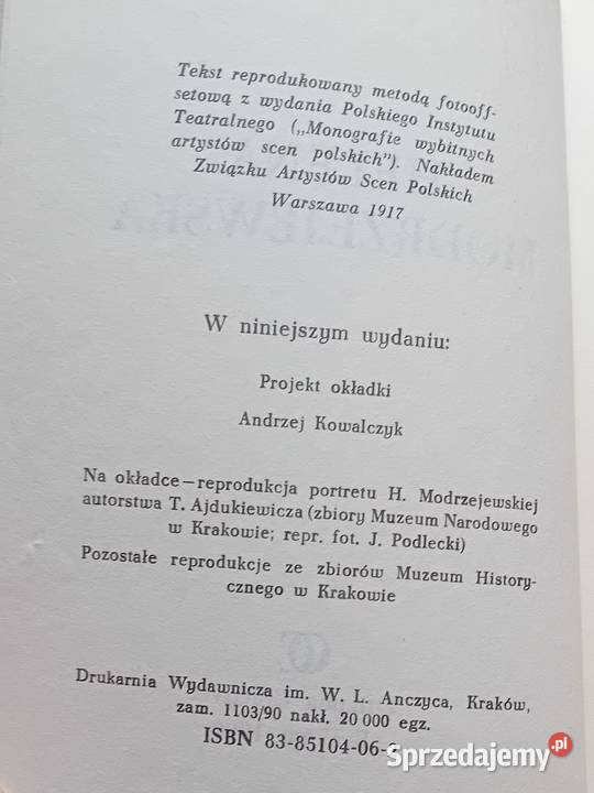 Franciszek Siedlecki Helena Modrzejewska Oficyna