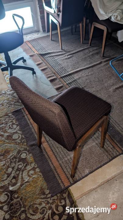 Foteliki krzesła tapicerowane stan 6 sztuk Siedliska