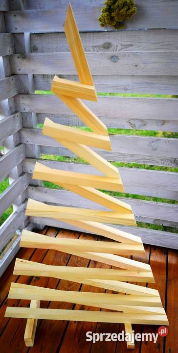 Świąteczna choinka drewniana dekoracja ozdoba