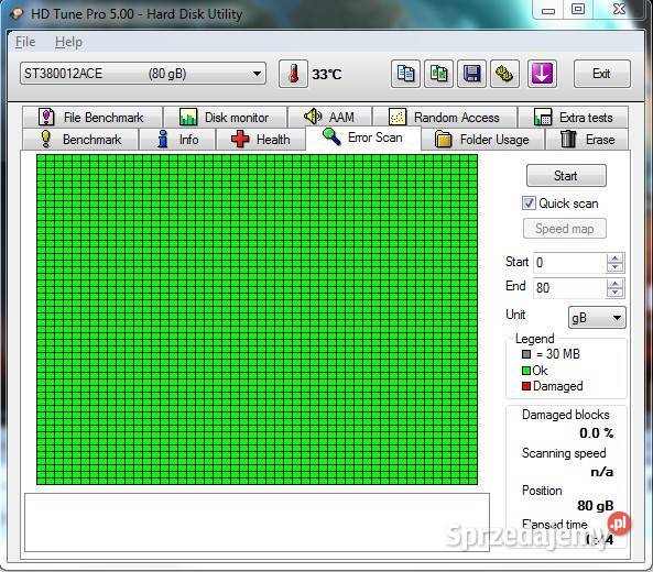 dysk HDD Seagate 80gb kieszeń zewnętrzna Rydułtowy
