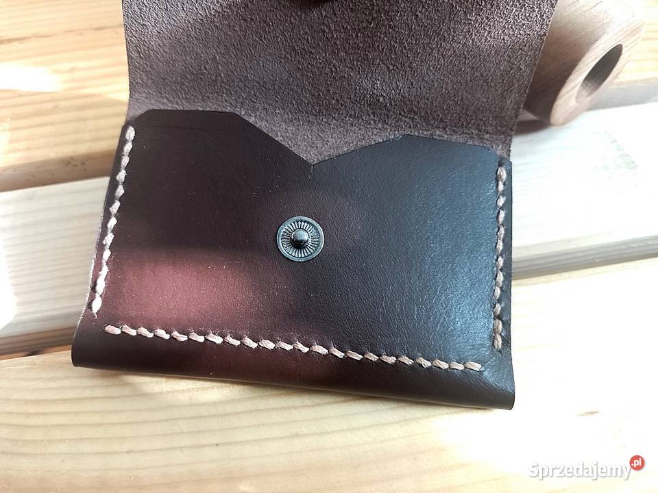 Skórzane etui na dokumenty karty Uniseks