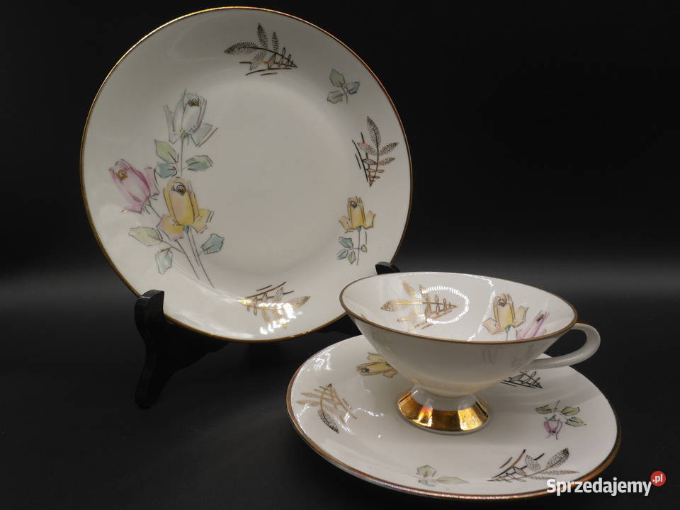 Zestaw śniadaniowy trio z porcelany wielkopolskie Raszków