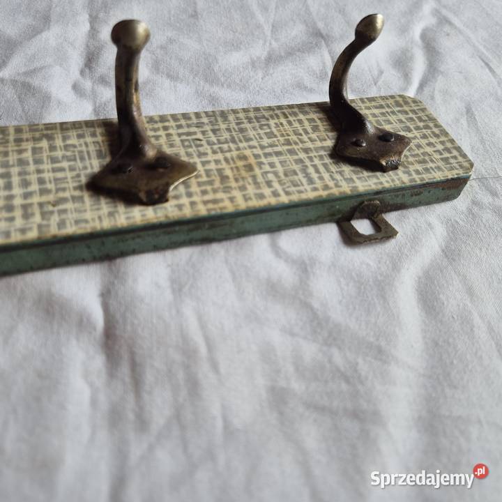 Wieszak prl vintage kuchnia 1960 z PRLu szaro Brzesko